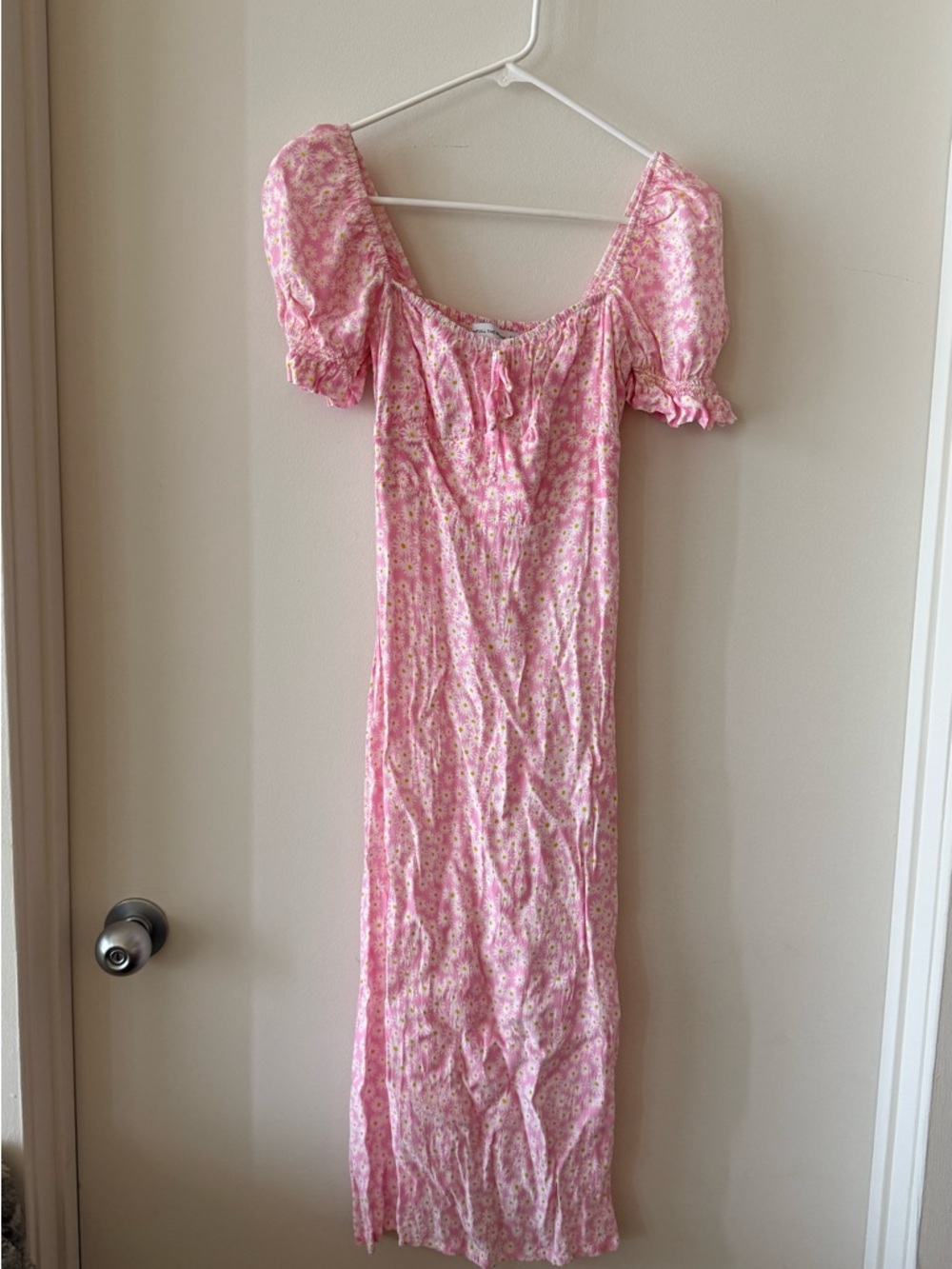 Faithfull the Brand Pink Floral Midi Dress